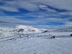 Fjällmiljö på vintern.